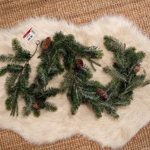 TWO Realistic "Snowy" Garlands, 12 ft. Total